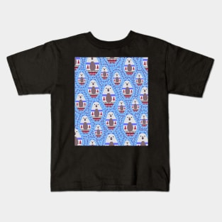 Bears and dots in blue Kids T-Shirt